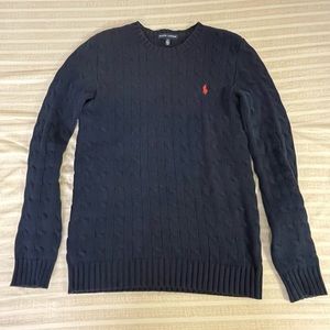 Navy Blue Women’s Polo Ralph Lauren Cable Knit Sweater
